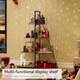 thumbnail image 3 of Space - saving 4 - tier slim ladder estante: multi - purpose engineered wood organizer para oficina o dormitorio de esquina, 3 of 6