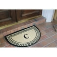 thumbnail image 3 of First Impression Half Round Leaf Border Monogrammed Outdoor Door Mat, 3 of 4