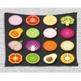 thumbnail image 1 of Vegetable Tapestry, Vegan Diet Theme with Corn Avocado Onion Radish Hipster Menu Healthy Lifestyle, Wall Hanging for Bedroom Living Room Dorm Decor, 60W X 40L Inches, Multicolor, by Ambesonne, 1 of 2