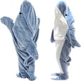 thumbnail image 2 of Saco de dormir de tiburón de dibujos animados para niños y adultos, manta de tiburón de siesta de oficina, chal de sirena de tela de alta calidad Fivean unisex, 2 of 2