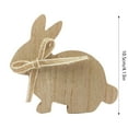 thumbnail image 3 of Easter Bunny Wooden Decoration Exquisite Rabbit Figurine Home Desk Ornament Idea Easter Decoration, 3 of 8