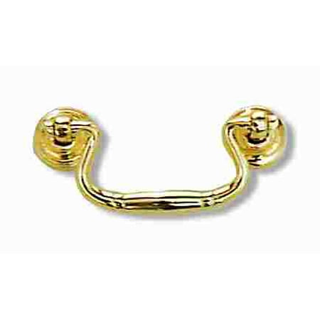 - (5 Pack) Concentric Bright Brass Plated Swan Neck Bail Pull 2 1/2