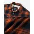 thumbnail image 4 of TACVASEN Men's Flannel Shirt Jacket Warm Fleece Plaid Jacket Cotton Winter Coats Orange 2XL, 4 of 6