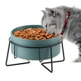 thumbnail image 1 of Pet Bowl Ceramic Neck Protection Spill-proof Cat Bowl Cat Water Bowl with Stand, 1 of 6
