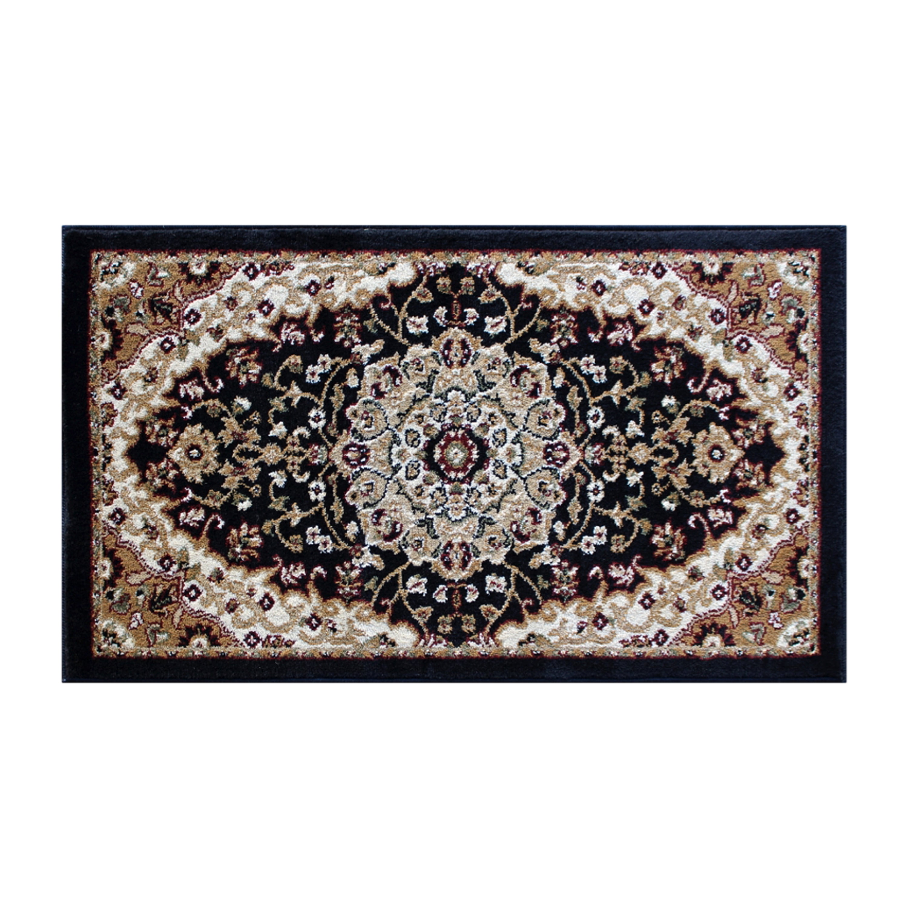 Masada Rugs Traditional Mat Area Rug Design # 401 Black (24 Inch X