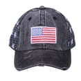 thumbnail image 2 of American Flag Trucker Hat Patriotic Distressed BaseballHat with Star Mesh Back for USA 250th Anniversary Independence Day Unisex, 2 of 8