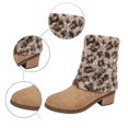 thumbnail image 6 of Women's Boots Autumn/Winter Warm Leopard Print Boots with Thickened Leg Covers for Cozy Comfort and Style, 6 of 9