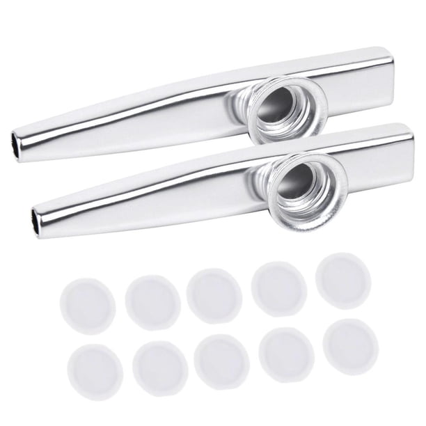 2x 6colors de Aluminio Kazoo Metal de La Aleación con 5pcs Instrumento Kazoo Diafragma Duraderos CUTICAT kazoo