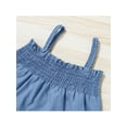 thumbnail image 5 of hirigin Infant Girl Denim Tanks Tops + Shorts , Elastic Waist Pleated Decoration Casual Style Summer Clothing, 5 of 9