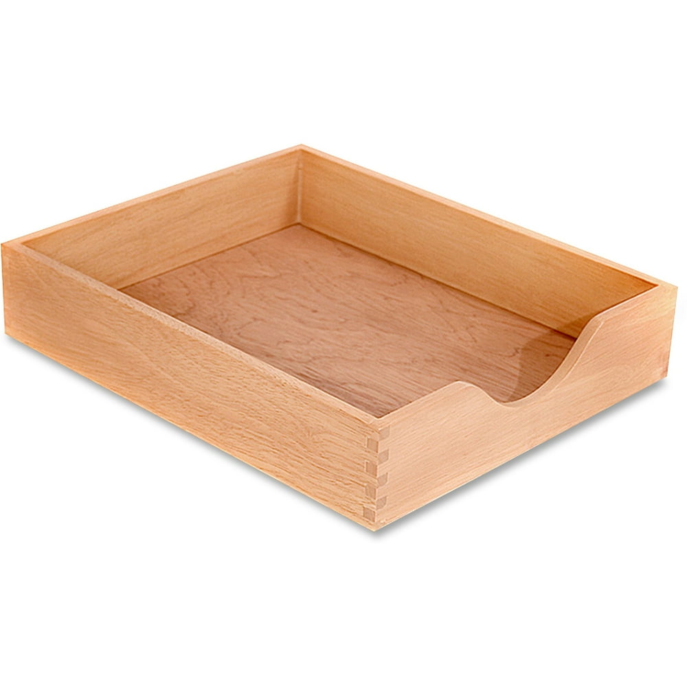 Carver Hardwood Letter Stackable Desk Tray, Oak