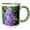 Green/White, variant on 3drose, Usa, Michigan. Blooming French Lilac., 11oz Two-tone Green Mug