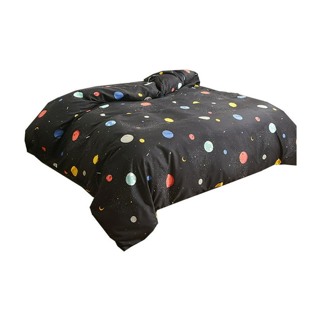 Ensembles de Douillette pour Literie, Housse de Douillette d'Été pour Lit Simple – Housse de Douillette Brossée Conviviale pour Lit Simple Toutes Saisons – Literie Douce Conviviale Housse de Couette Double Motifs Frais, Ensemble de Douillette pour Lit Simple