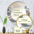 thumbnail image 3 of Designart "Zen River Mountain Vistas" Japan Art Spiral Round Wall Mirror - People Oval Printed Decorative Mirror - Multiple Color Options, 3 of 5