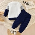 thumbnail image 5 of Kogui Toddler Boy Outfits Winter Baby Boy Halloween Outfit Cutest Patch Sweatshirt Drawstring Long Pants Toddler Fall Clothes 3 6 9 12 24 Months 2T 3T 4T (Blue,6-12 Months), 5 of 9