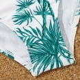 thumbnail image 6 of Coerni Kids 4 Piece Sets Swimsuit Boys Girls Hawaiian Print Short Sleeve Tops Bikini Bathing and Long Pants Swim Shorts Clothes, 6 of 7