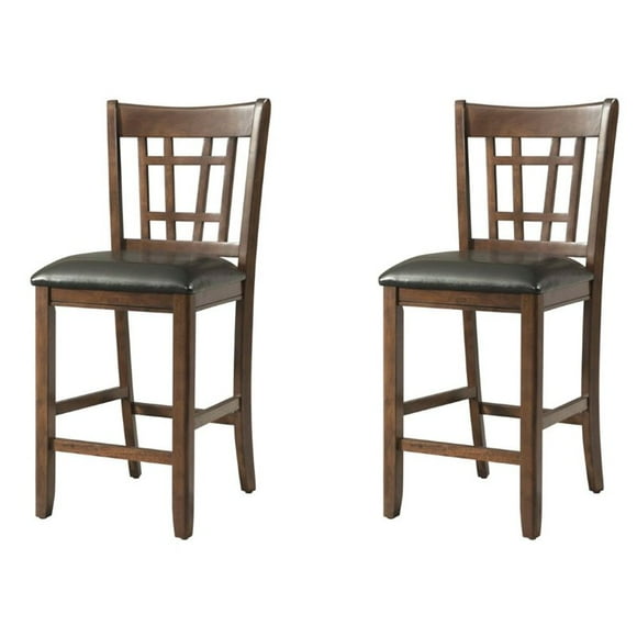 Picket House Furnishings Sam 24" Counter Stool in Cherry (Set of 2)