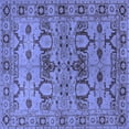 thumbnail image 1 of Ahgly Company Indoor Square Oriental Blue Industrial Area Rugs, 4' Square, 1 of 4
