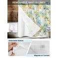 thumbnail image 5 of No Hook Shower Curtain with Snap-in Liner, Watercolor Forest Colorful Waterproof Fabric Bathroom Curtains, Abstract Art Modern Trees Bath Curtains & Mesh Top Window 66"x72", 5 of 9