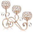 thumbnail image 1 of Candelabro de cristal dorado en forma de S, 3 brazos, cuencos de cristal hechos de vidrio, candelabro de metal, candelabro decorativo, candelabro para Navidad, Halloween, boda (grande), 1 of 4