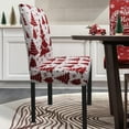 thumbnail image 2 of Christmas Chair Covers Set of 4 Christmastree Chair Back Cover Christmas Dining Chair Covers for Party Kitchen Removable Office Chair Cover, 2 of 7