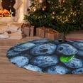 thumbnail image 6 of Lsque Fresh Blueberries Print Christmas Tree Skirt, Tree Skirt with Ties or Velcro, Perfect for Holiday Decorations, Halloween, and New Year-30", 6 of 7