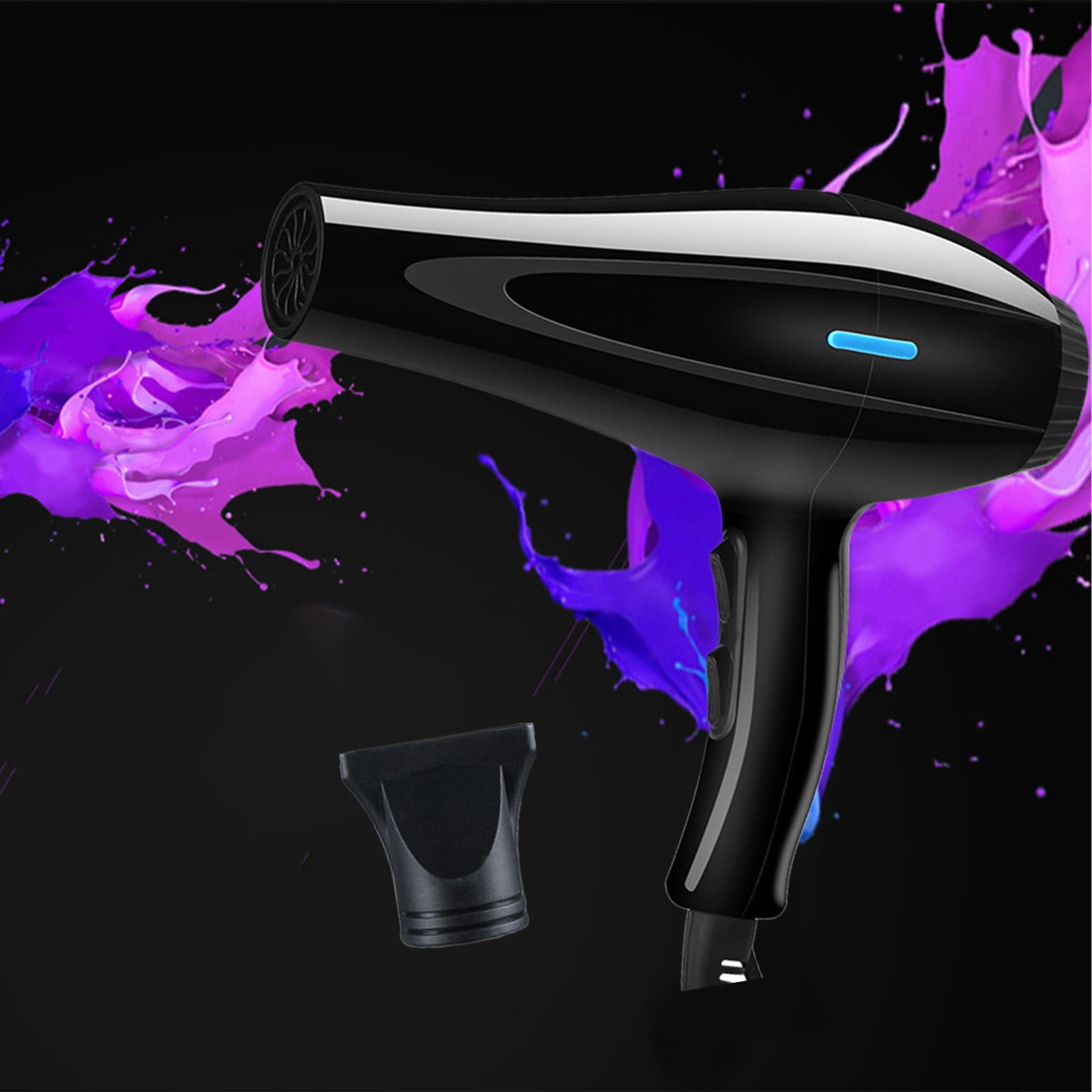 Hair Dryer 110V | Professional Salon Blow Dryer with 5 Heat Settings & DC Motor | Fast Drying | Concentrator Attachment | ABS Material | Black, Purple, Red, Hot Pink | 1000W | 27x25cm
