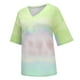 thumbnail image 4 of Blusas de Manga Corta Casuales para las Mujeres con Cuello en V, Top de Poliéster de Moda de Verano para el Uso Diario, 4 of 7
