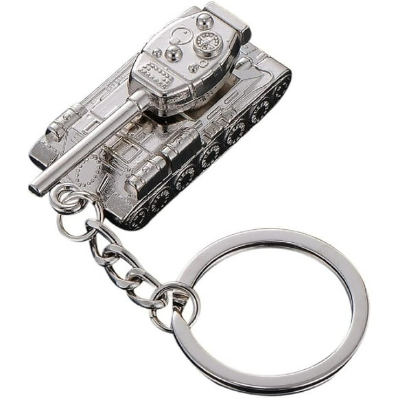 Tank Keychain for Men, Punk Tank Key Chain for Boys, Norse Viking Tank Key Ring, 3D Tank Keychains, Silver Tank Totem Keyring