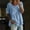 Blue, variant on ClodeEU Women's Ruched Round Neck Short Sleeve T-Shirt,Loose Fit Casual Blouse a-Green,Women's Plus L