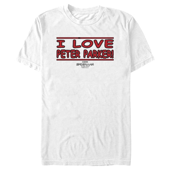 Men's Marvel Spider-Man: No Way Home I Love Peter Parker Graphic Tee White X Large