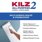 KILZ 2® All-Purpose Interior/Exterior Water-Based Stainblocking Primer, Quart