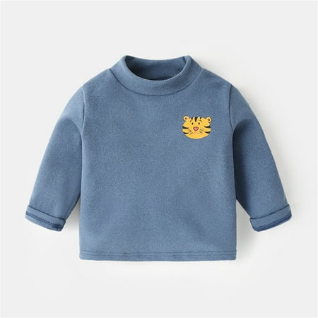 

FZM Christmas Kids Children Toddler Baby Boys Girls Long Sleeve Cute Cartoon Animals Warm T Shirt Blouse Tops Outfits Clothes