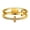 Gold, variant on Stainless Steel Double Layer Cross Ring for Women Minimalist Cubic Zirconia Stackable Eternity Band Silver Size 8
