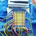 thumbnail image 3 of Ghojet Weaving Loom Kit Mini Darning Loom Convenient 14 Hooks Small Weaving Loom Machine for Clothes Socks Speed Weave Type Weave Tool DIY Weaving Arts for Adults Beginners, 3 of 7