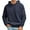 Navy, variant on Ediodpoh Men's Fall and Winter Casual Solid Color Hooded Sweater No Pockets Top Men's Sweatshirts Red M