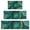 Teal Gold Marble, variant on Black White Gold Marble Pattern Kitchen Rugs Sets Of 3,Kitchen Runner Rugs Non Skid Washable,Decorative Kitchen Floor Mats for Kitchen,Sink,Laundry,17"x30"+ 17"x47" + 17"x59"