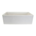 thumbnail image 3 of Fine Fixtures Large White Fireclay Apron Front Farmhouse Kitchen Sink 30" Glossy, 3 of 5
