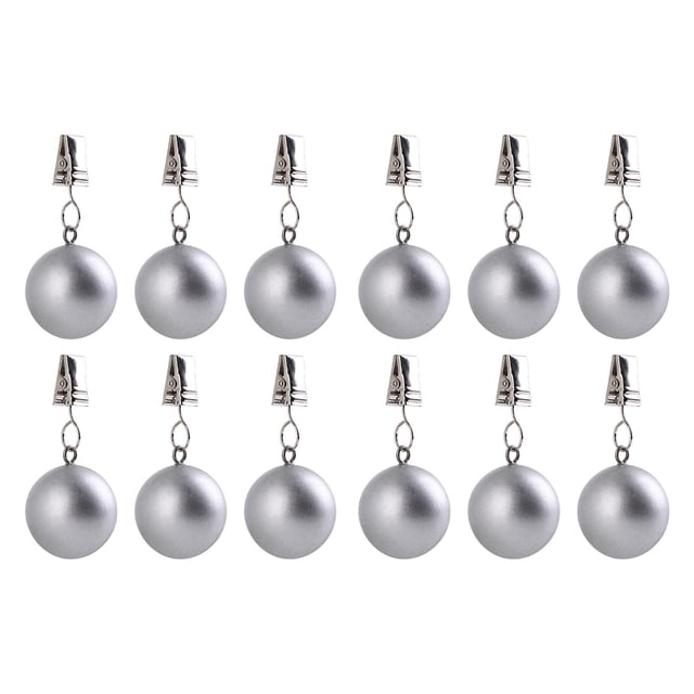 Luzkey Balles de Poids pour Rideaux, Poids pour Draperies, Cintres Robustes, Pendentifs pour Drapeau de Jardin, Rideaux de Douche, Patio, Intérieur Extérieur, Pergola, 12 Pcs