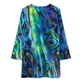 thumbnail image 4 of New Zealand Paua Shell - Kiwi Design Kiwiana Māori Long Sleeved Dress Prom gown elegant women"s dresses sale Dress women, 4 of 4
