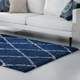 thumbnail image 7 of Modway Toryn Diamond Lattice 8x10 Shag Area Rug in Navy and Ivory, 7 of 7
