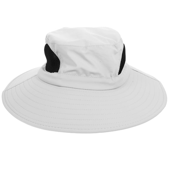 Milisten 1Set Outdoor Fishing Hat in Light Grey with Wide Brim and Uv Protection for Summer