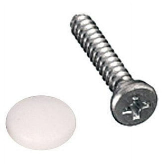 RV Designer H618 - "Dashboard" White Screw Set with Caps