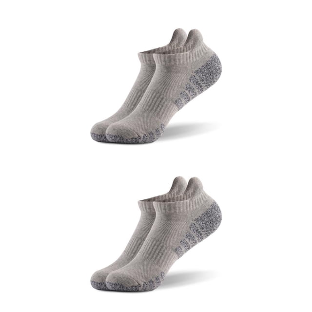Sonducket Calcetines con fondo de tela mejorados para el sudor y calcetines cómodos transpirables, algodón para una luz activa y deportiva M gris claro M(35-38) 2piezas