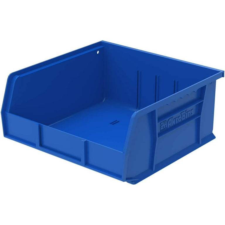 Storage Bins, AkroBins 30235 Stacking Organizer, 11x11x5, Blue