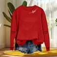 thumbnail image 4 of Ounisa Valentine's Day Sweatshirt for Women Funny Love Heart Letter Shirts Casual Valentine Pullover Long Sleeve Crewneck Clothes, 4 of 6