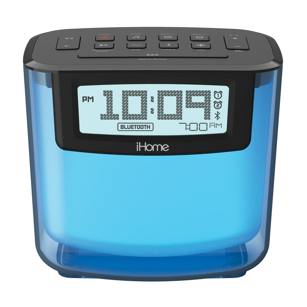 IHome IBT280 Bluetooth Color Changing Dual Alarm FM Clock Radio With