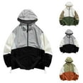 thumbnail image 3 of WREESH Fashion Jacket Men New Style Outdoors Couple Coat Trend Color Contrast Hooded Jacket Loose Sun-Proof Clothing Black, 3 of 3