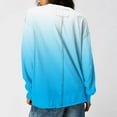 thumbnail image 5 of DeHolifer Womens Sweatshirt Strip Print Gradient Color Crewneck Long Sleeve Loose Pullover with Pocket Light Blue XL, 5 of 7