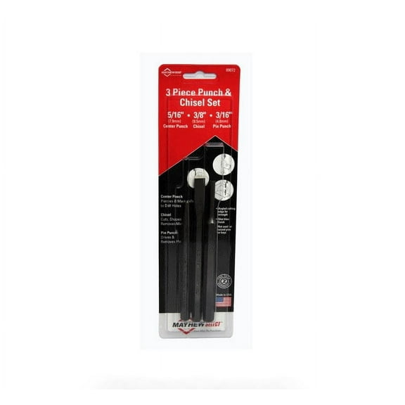 (Price/SET)Mayhew MY89072 PUNCH & CHISEL 3PC SET CARDED