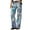 BU4, variant on Aayomet Jeans For Women Women Mid Rise Distressed Flare Wide Leg Jeans Ripped Hole Denim Pants,Hot Pink M